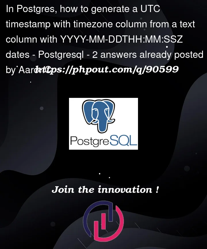 Question 90599 in PostgreSQL