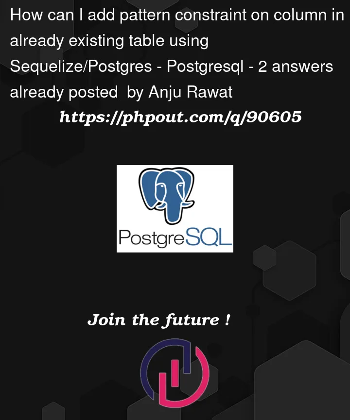 Question 90605 in PostgreSQL