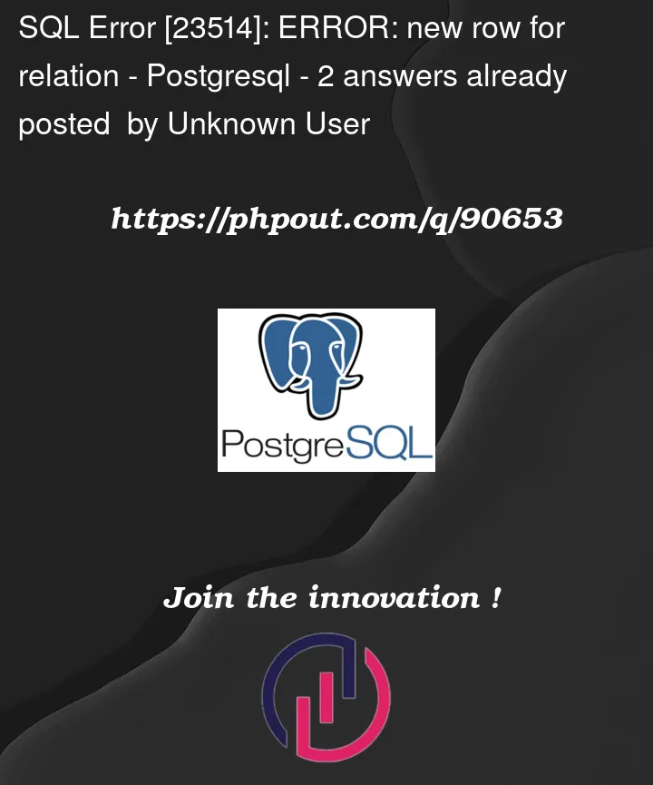 Question 90653 in PostgreSQL