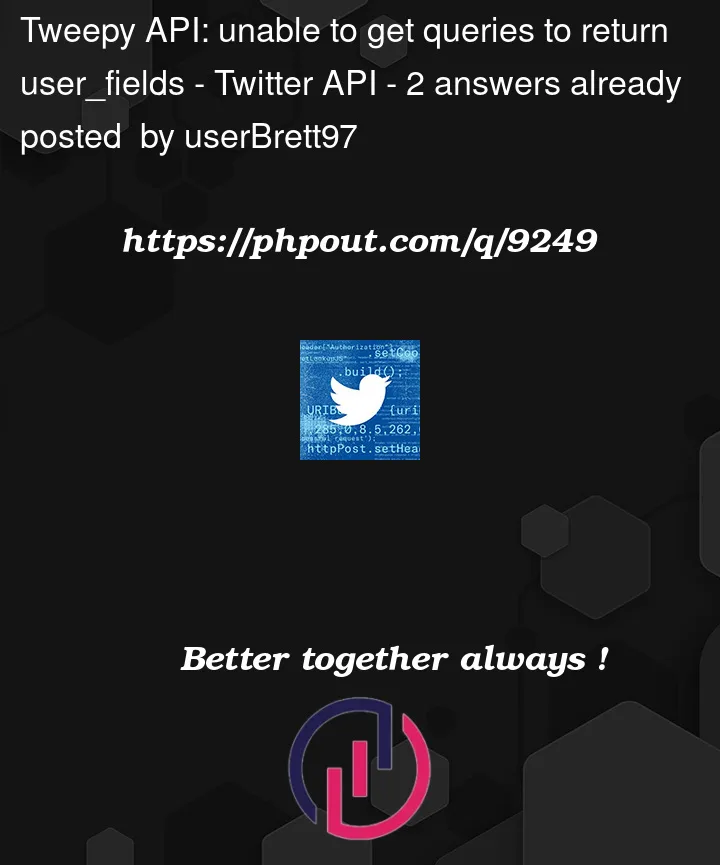 Question 9249 in Twitter API