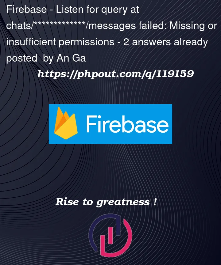 Question 119159 in Firebase