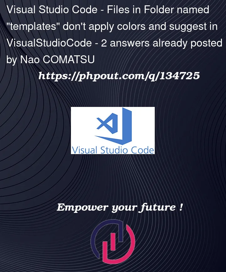 Question 134725 in Visual Studio Code