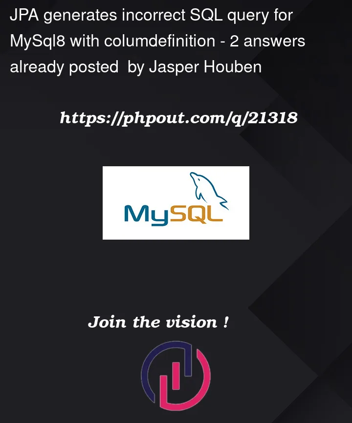 Question 21318 in Mysql