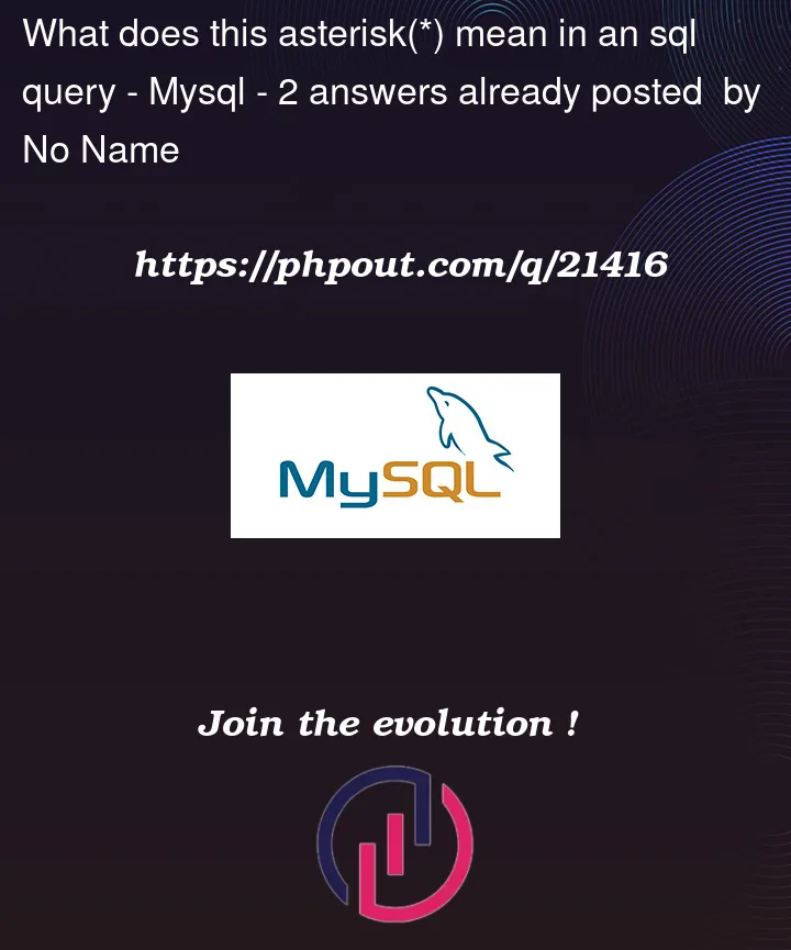 Question 21416 in Mysql