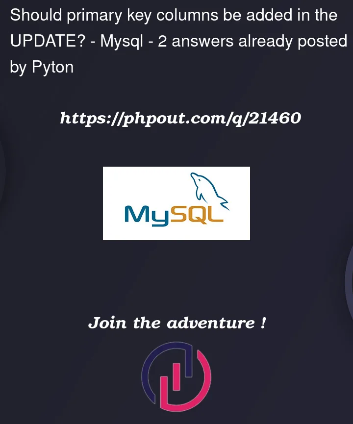 Question 21460 in Mysql