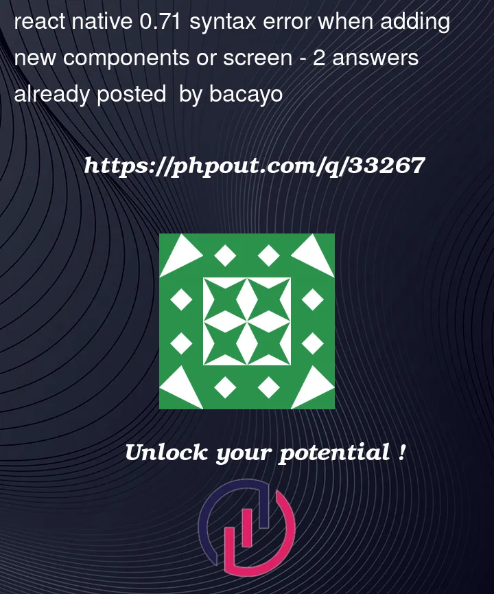 Question 33267 in React native