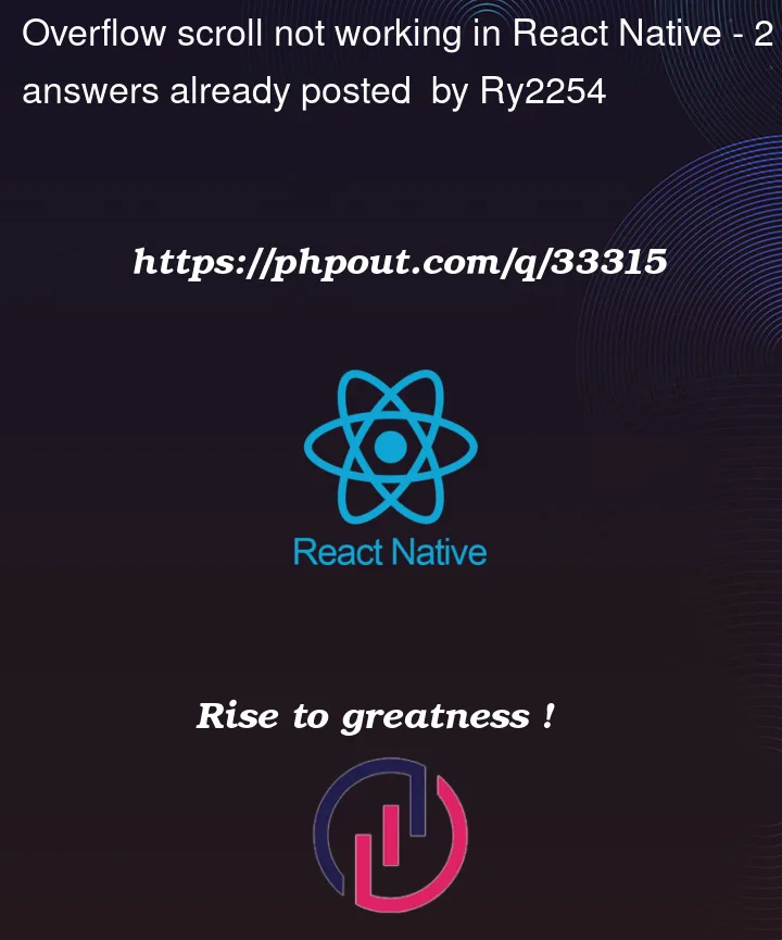 Question 33315 in React native