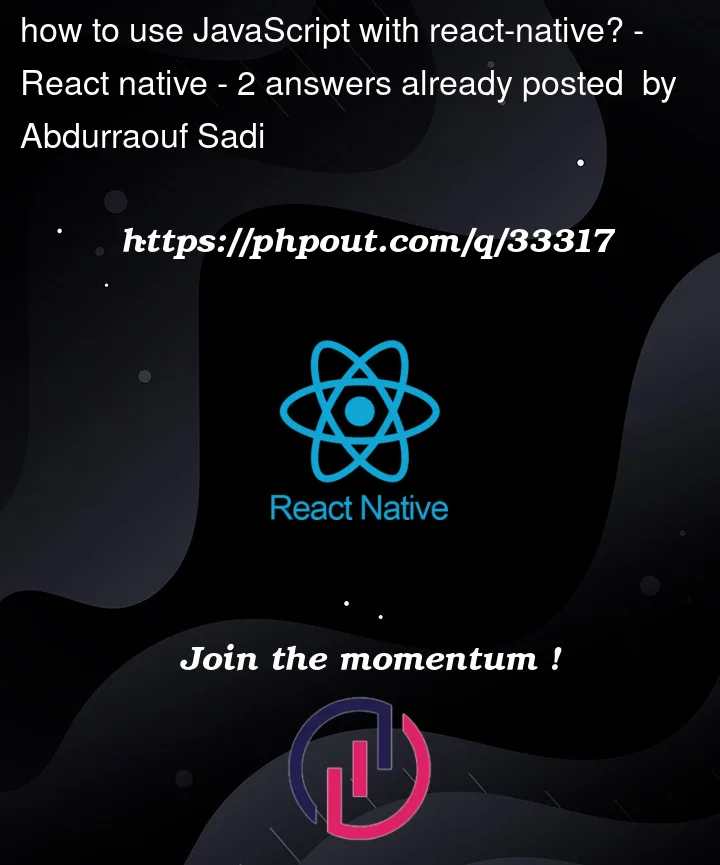 Question 33317 in React native