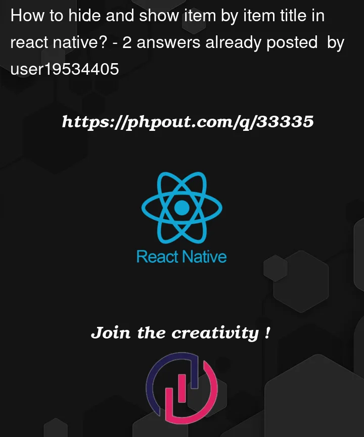 Question 33335 in React native