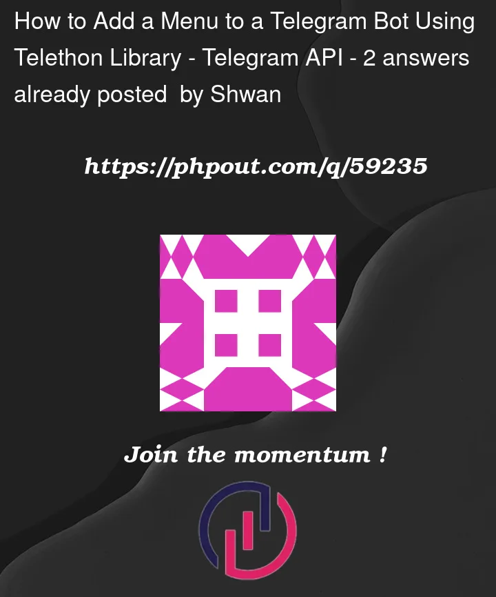 Question 59235 in Telegram API