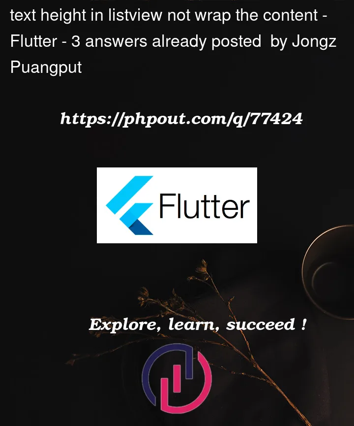 Question 77424 in Flutter