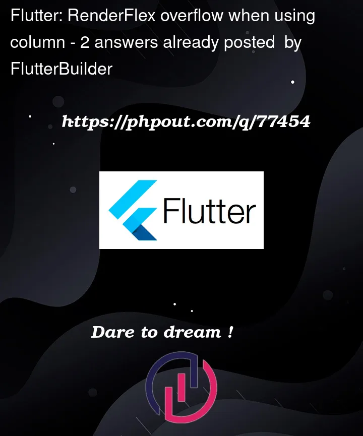 Question 77454 in Flutter