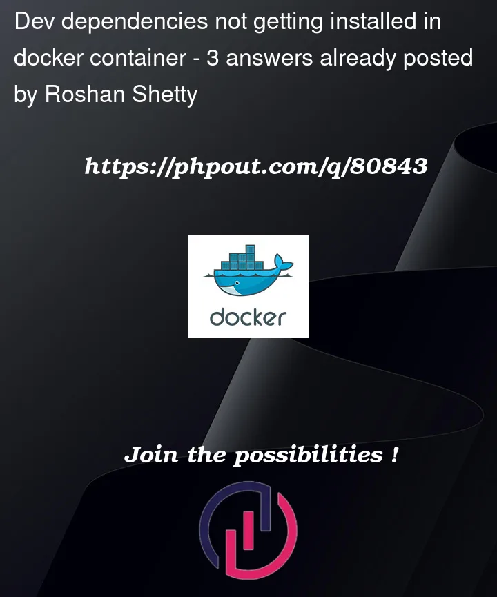 Question 80843 in Docker