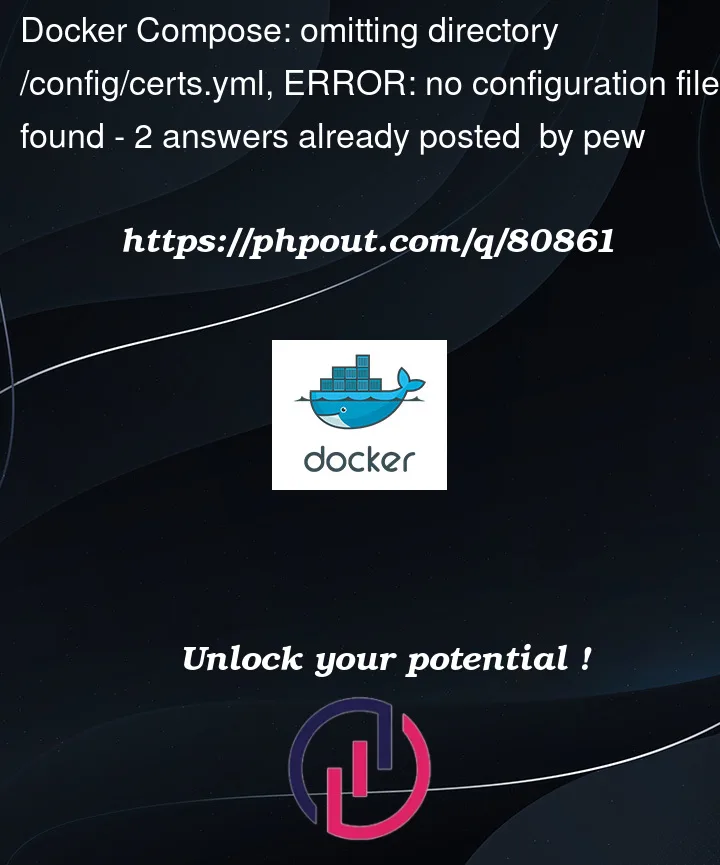 Question 80861 in Docker