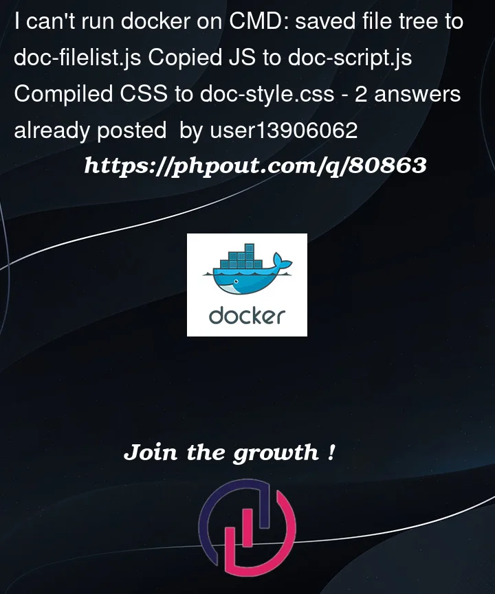 Question 80863 in Docker