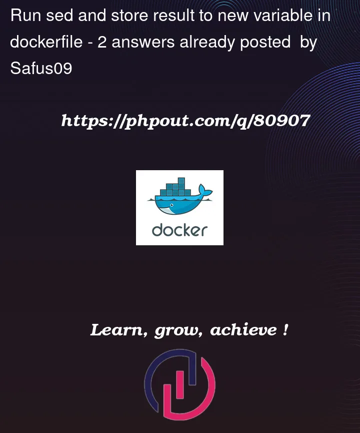 Question 80907 in Docker