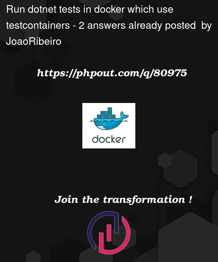 Question 80975 in Docker