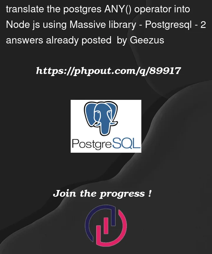 Question 89917 in PostgreSQL