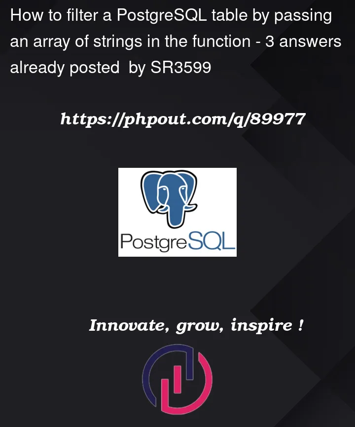 Question 89977 in PostgreSQL