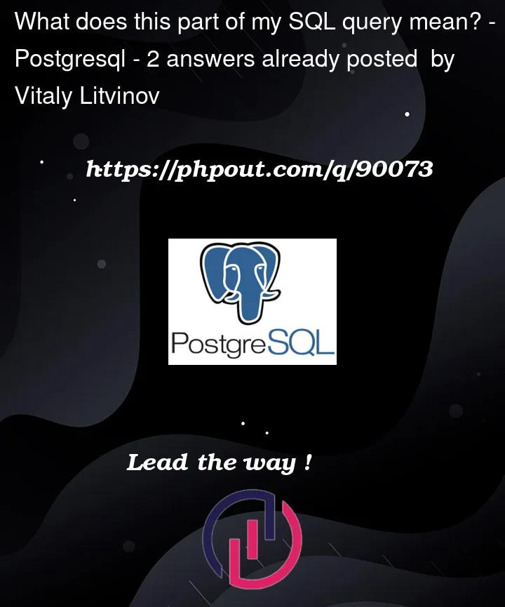 Question 90073 in PostgreSQL