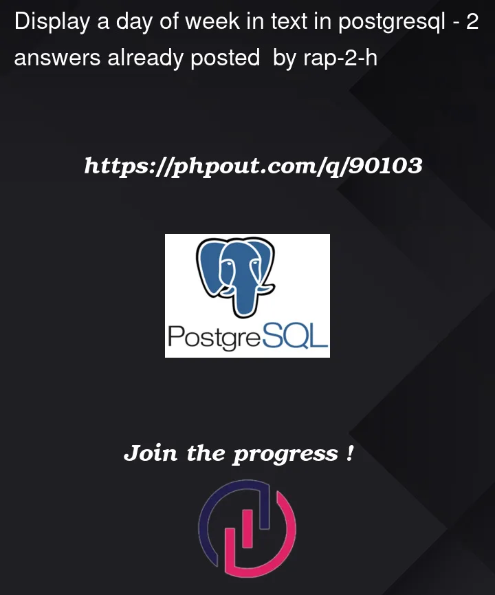 Question 90103 in PostgreSQL