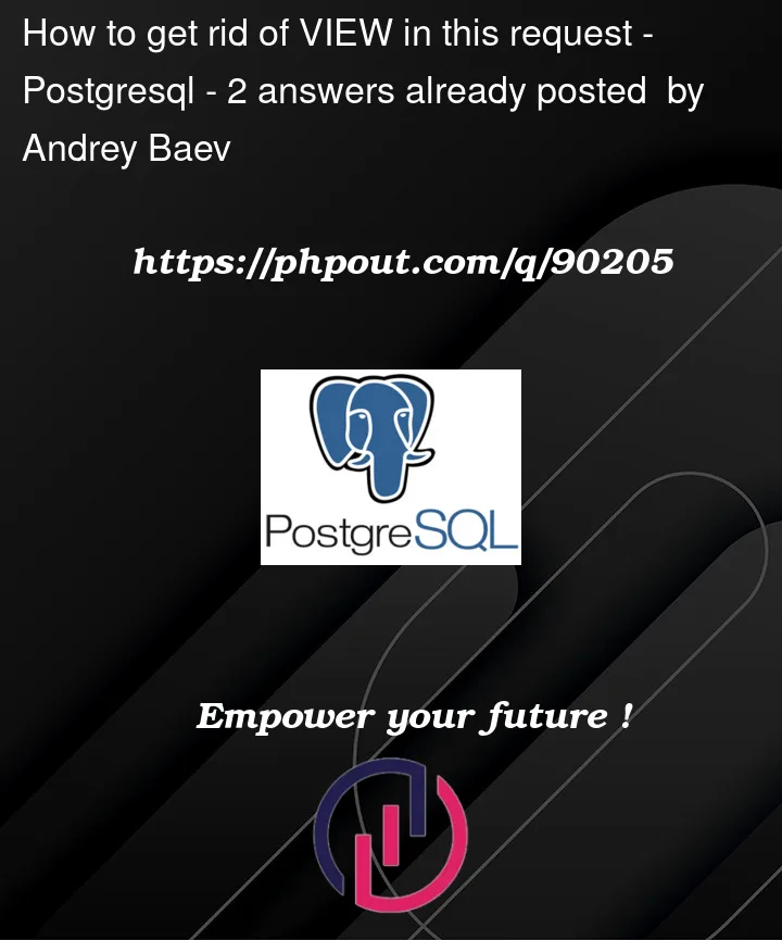 Question 90205 in PostgreSQL