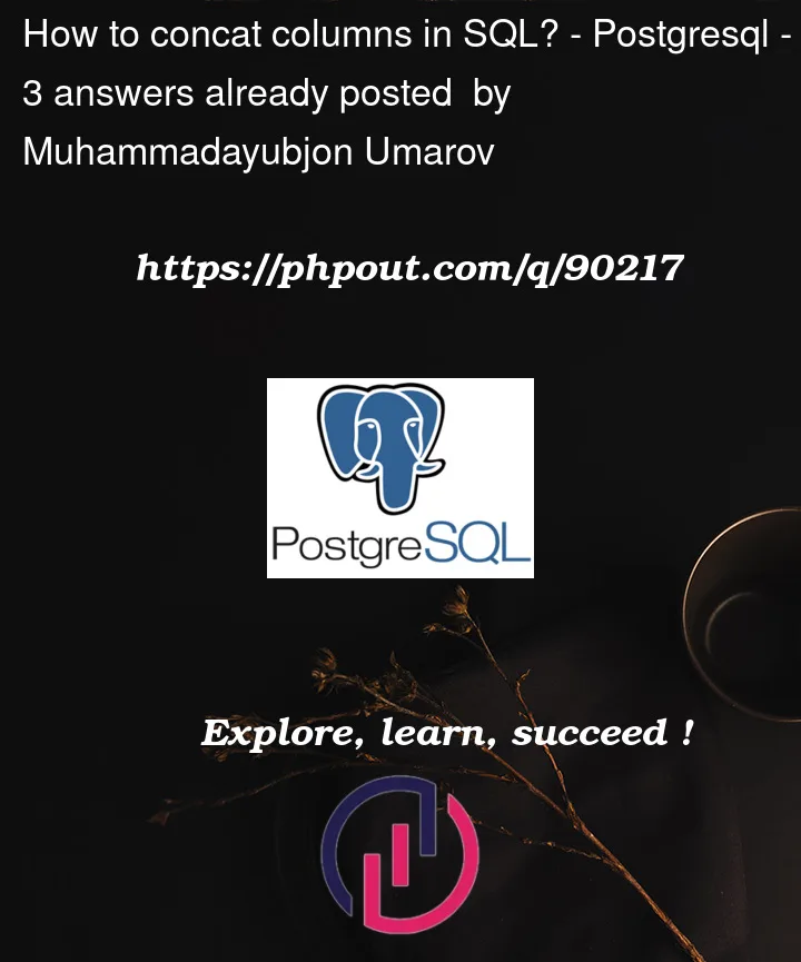 Question 90217 in PostgreSQL