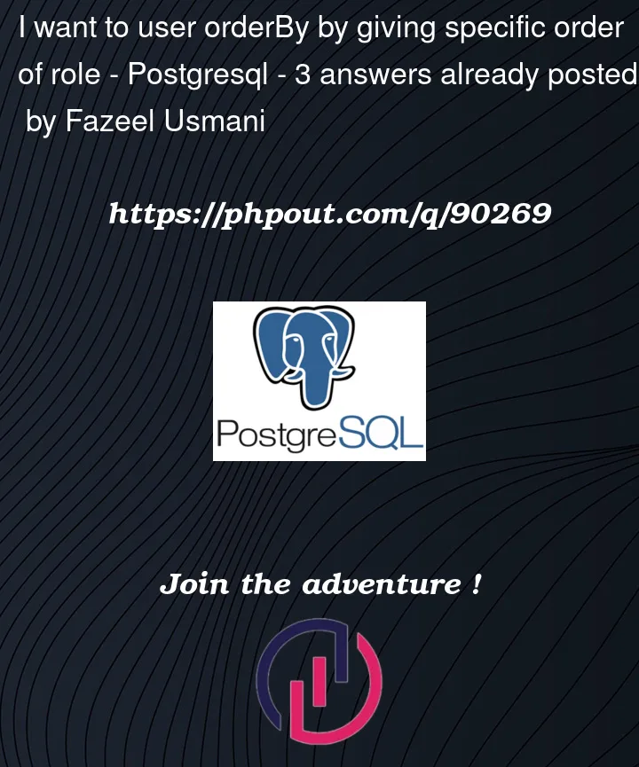 Question 90269 in PostgreSQL