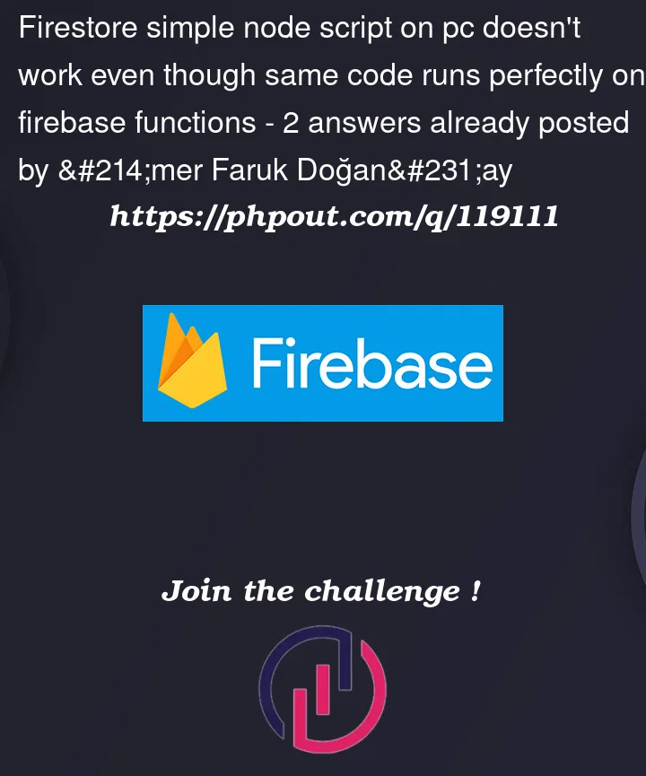 Question 119111 in Firebase