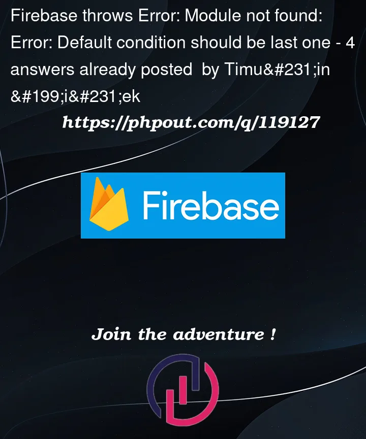 Question 119127 in Firebase