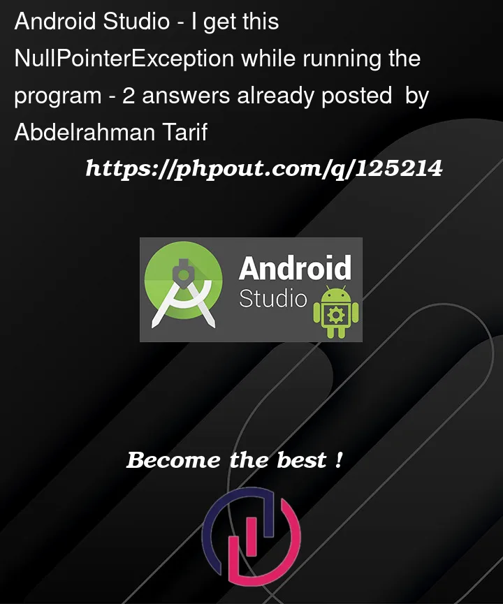 Question 125214 in Android Studio