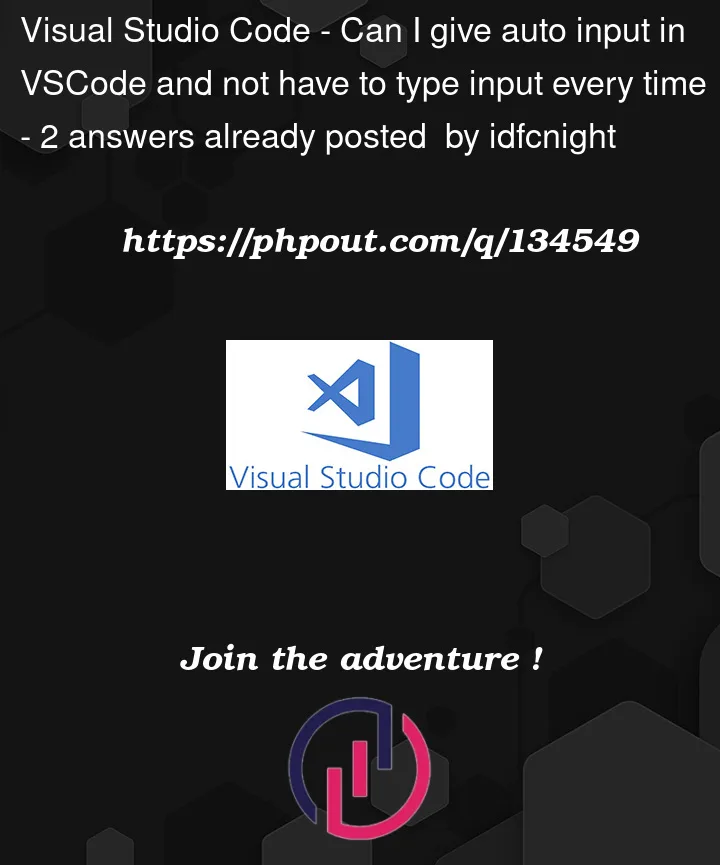 Question 134549 in Visual Studio Code