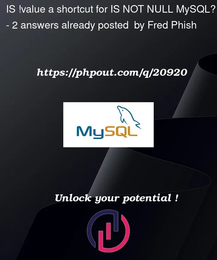 Question 20920 in Mysql