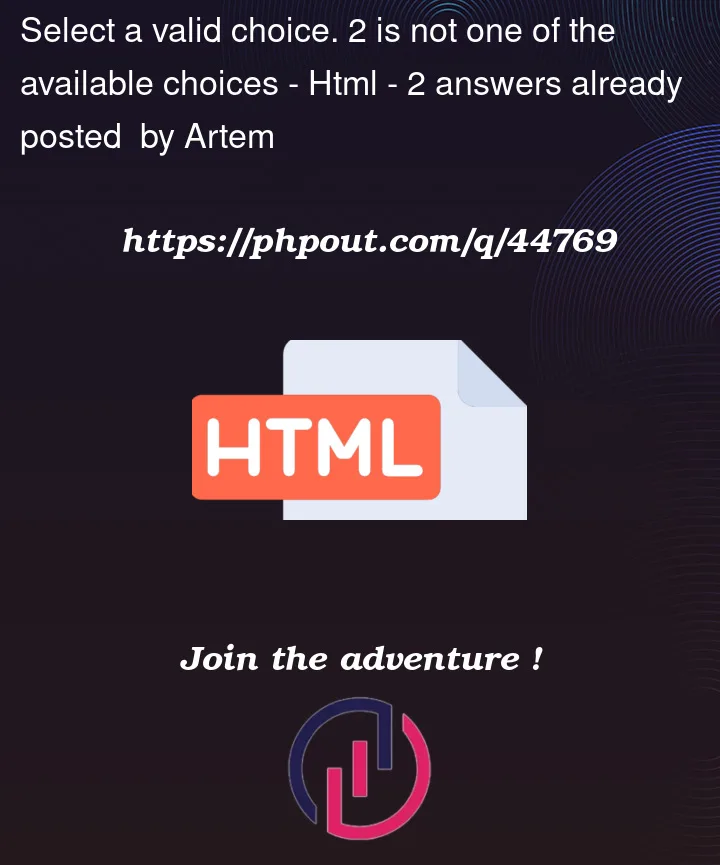 Question 44769 in Html