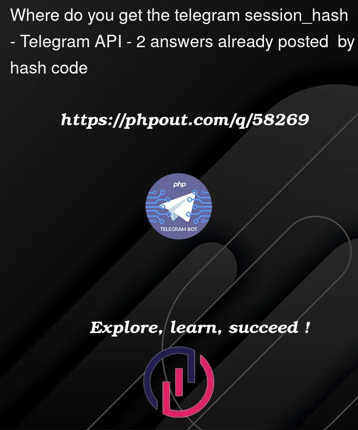 Question 58269 in Telegram API