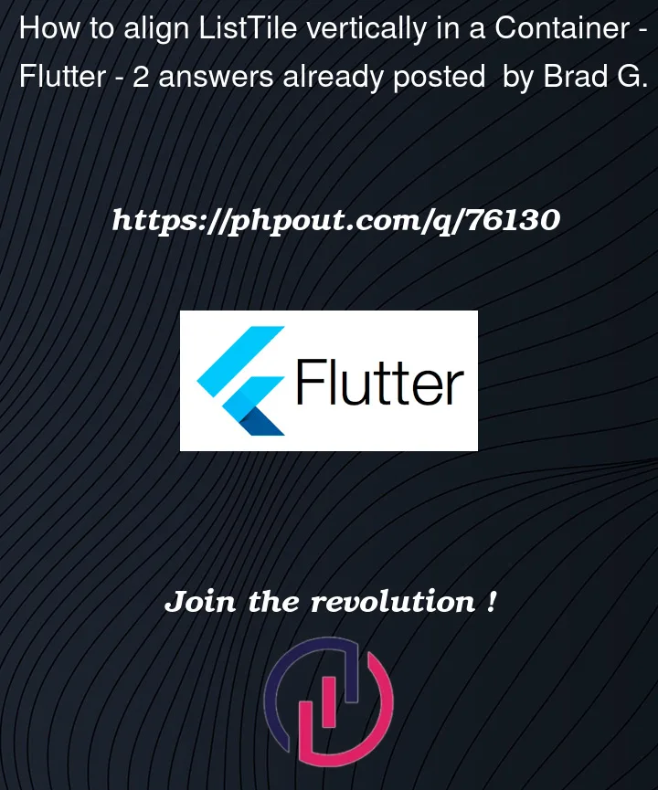 Question 76130 in Flutter