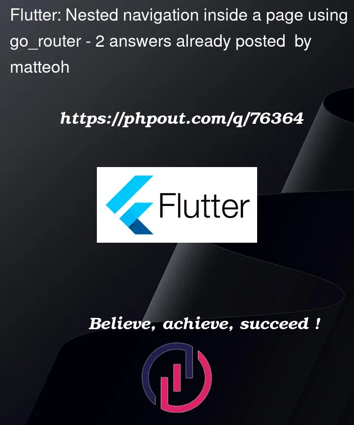 Question 76364 in Flutter