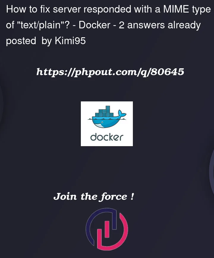 Question 80645 in Docker