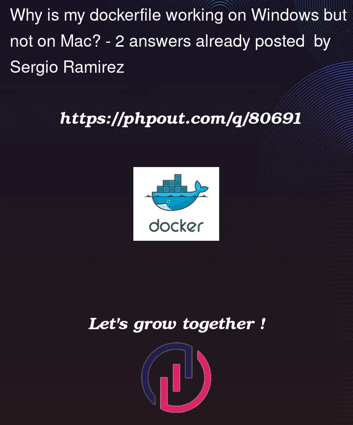 Question 80691 in Docker