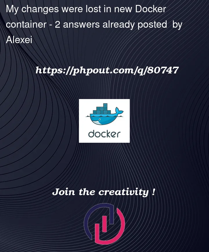 Question 80747 in Docker