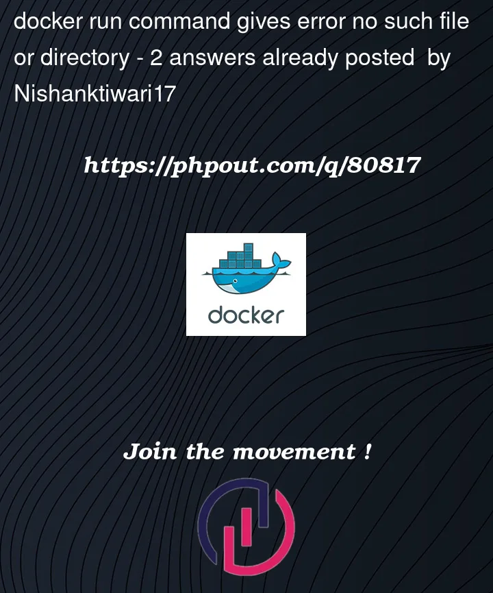 Question 80817 in Docker