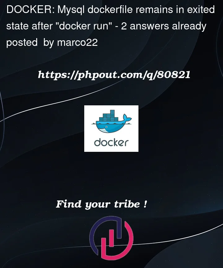 Question 80821 in Docker