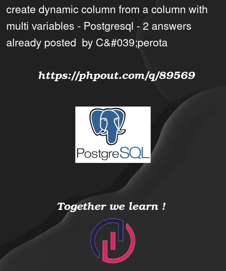 Question 89569 in PostgreSQL