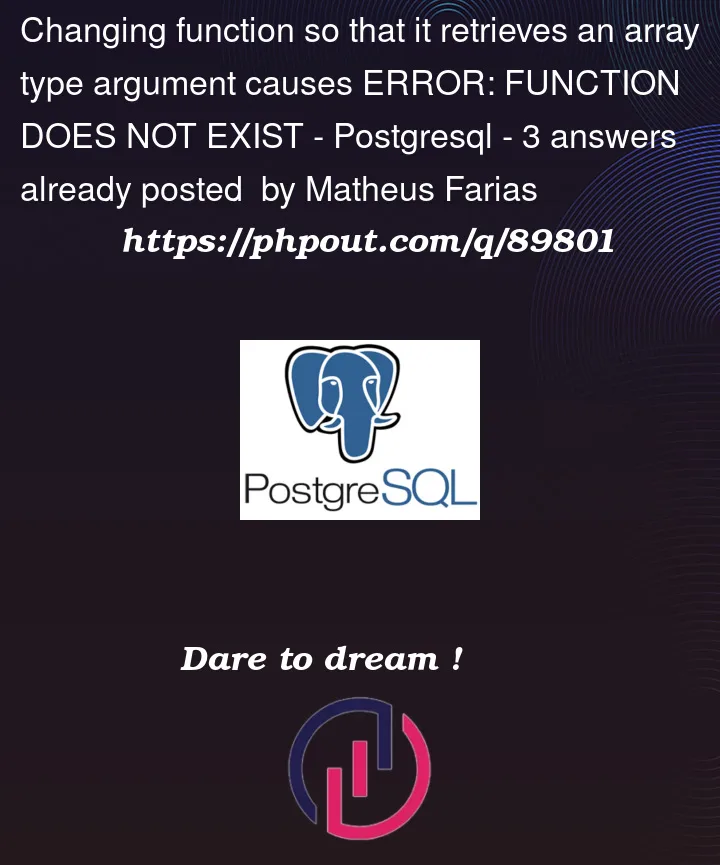 Question 89801 in PostgreSQL