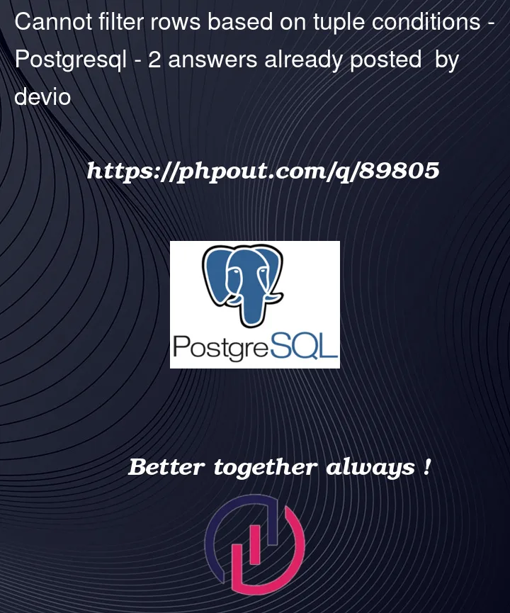 Question 89805 in PostgreSQL