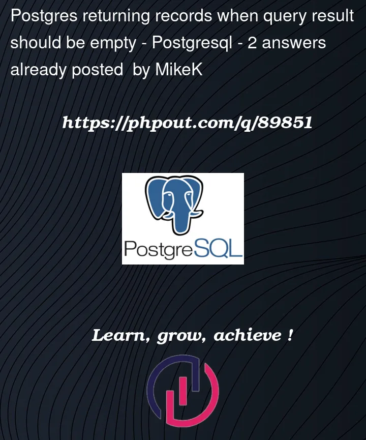 Question 89851 in PostgreSQL