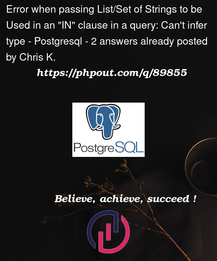 Question 89855 in PostgreSQL