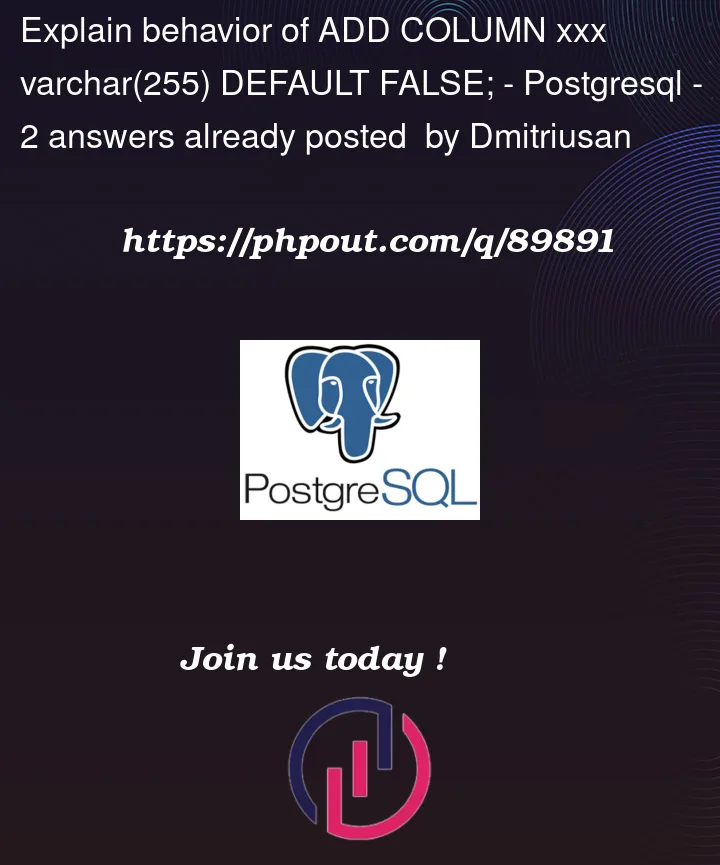 Question 89891 in PostgreSQL