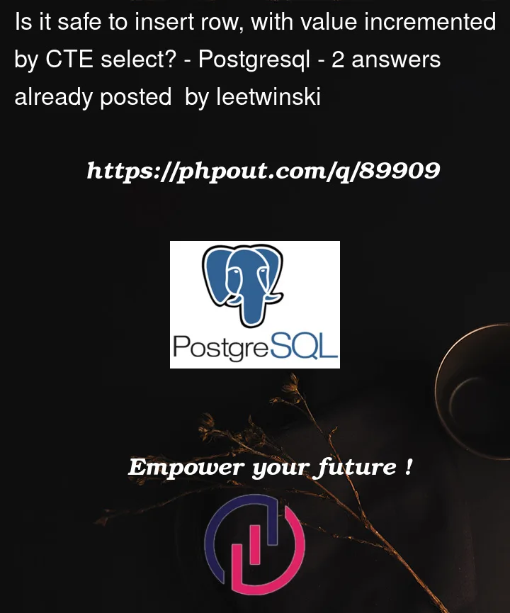 Question 89909 in PostgreSQL