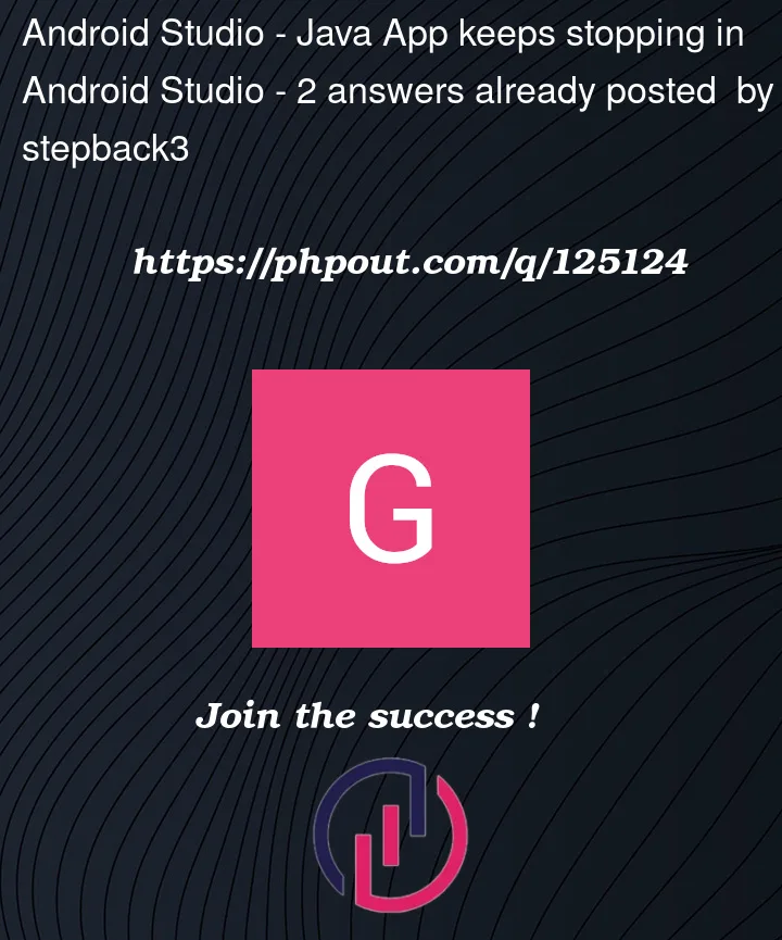 Question 125124 in Android Studio